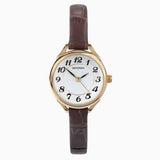 Sekonda Easy Reader Ladies Watch | Gold Case & Leather Strap With White Dial | 4701