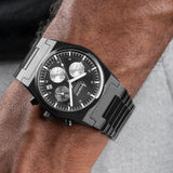 Accurist Origin Men'S Chronograph Watch | Black Case & Stainless Steel Bracelet With Black Dial | 41Mm | 70002