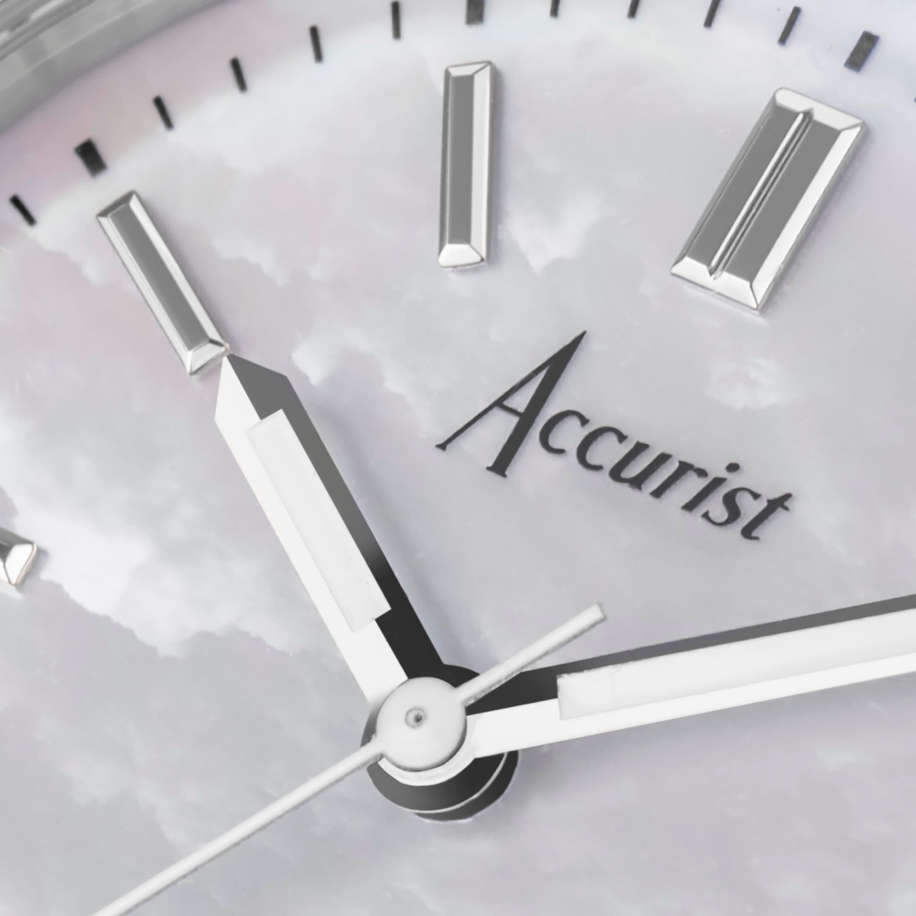 Accurist Origin Ladies Watch | Silver Case & Blue Leather Strap With Blue Dial | 34Mm | 70012