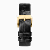 Accurist Origin Ladies Watch | Silver Case & Black Leather Strap With Black Dial | 34Mm | 70014
