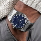 Accurist Origin Men'S Watch | Silver Case & Stainless Steel Bracelet With Royal Blue Dial | 41Mm | 70019