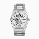 Accurist Origin Automatic Men'S Watch | Silver Stainless Steel Case & Bracelet With Skeleton Dial | 41Mm | 70022
