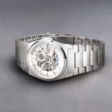 Accurist Origin Automatic Men'S Watch | Silver Stainless Steel Case & Bracelet With Skeleton Dial | 41Mm | 70022