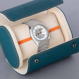 Accurist Origin Automatic Men'S Watch | Silver Stainless Steel Case & Bracelet With Skeleton Dial | 41Mm | 70022
