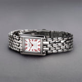Accurist Rectangle Ladies Watch | Silver Case & Stainless Steel Bracelet With White Dial | 26Mm | 71005