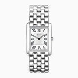 Accurist Rectangle Ladies Watch | Silver Case & Stainless Steel Bracelet With White Dial | 26Mm | 71006