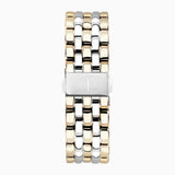 Accurist Rectangle Ladies Watch | Gold Case & Two Tone Stainless Steel Bracelet With White Dial | 26Mm | 71009