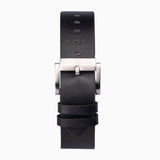 Accurist Dive Men's Watch | Silver Case & Black Leather Strap with Black Dial | 42mm