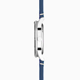 Accurist Dive Men's Watch | Silver Case & Blue Leather Strap with Windermere Blue Dial | 42mm