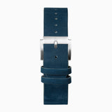Accurist Dive Men's Watch | Silver Case & Blue Leather Strap with Windermere Blue Dial | 42mm