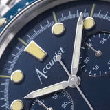 Accurist Dive Men's Chronograph Watch | Silver Case & Stainless Steel Bracelet with Windermere Blue Dial | 42mm