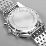 Accurist Dive Men's Chronograph Watch | Silver Case & Stainless Steel Bracelet with Black Dial | 42mm