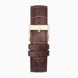 Accurist Classic Men'S Watch | Gold Case & Brown Leather Strap With White Dial | 37Mm | 73001