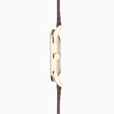 Accurist Classic Men'S Watch | Gold Case & Brown Leather Strap With White Dial | 37Mm | 73001