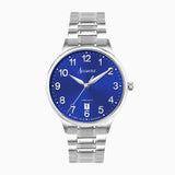 Accurist Classic Men's Watch | Silver Case & Stainless Steel Bracelet with Windsor Blue Dial | 37mm
