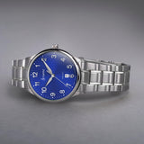 Accurist Classic Men's Watch | Silver Case & Stainless Steel Bracelet with Windsor Blue Dial | 37mm