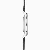 Accurist Classic Men's Watch | Silver Case & Black Leather Strap with Silver Dial | 37mm