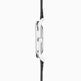 Accurist Classic Men's Watch | Silver Case & Black Leather Strap with Silver Dial | 37mm