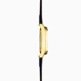 Accurist Everyday Ladies Watch | Gold Case & Black Leather Strap With Black Dial | 30Mm | 74001