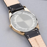 Accurist Everyday Ladies Watch | Gold Case & Black Leather Strap With Black Dial | 30Mm | 74001