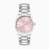 Accurist Everyday Ladies Watch | Silver Case & Stainless Steel Bracelet with Peony Pink Dial | 30mm