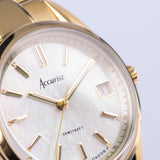 Accurist Everyday Ladies Watch | Gold Case & Stainless Steel Bracelet with White Dial | 30mm