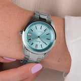 Accurist Everyday Unisex Watch | Silver Case & Stainless Steel Bracelet with Cambridge Blue Dial | 36mm