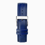 Accurist Everyday Men's Watch | Silver Case & Blue Leather Strap with Oxford Blue Dial | 40mm