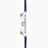Accurist Everyday Men's Watch | Silver Case & Blue Leather Strap with Oxford Blue Dial | 40mm