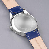 Accurist Everyday Men's Watch | Silver Case & Blue Leather Strap with Oxford Blue Dial | 40mm