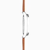 Accurist Everyday Men'S Watch | Silver Case & Brown Leather Strap With White Dial | 40Mm | 74011