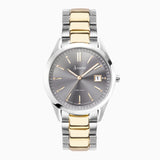 Accurist Everyday Men's Watch | Silver Case & Two Tone Stainless Steel Bracelet with Grey Dial | 40mm