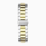 Accurist Everyday Solar Ladies Watch | Silver Stainless Steel Case & Two Tone Bracelet with Blue Mother-of-Pearl Dial | 30mm