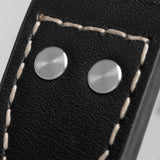 Accurist Aviation Men's Watch | Silver Case & Black Leather Strap with Black Dial | 41mm