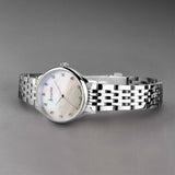 Accurist Dress Diamond Ladies Watch | Silver Stainless Steel Case & Bracelet With White Mother Of Pearl Dial | 28Mm | 77000