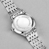 Accurist Dress Diamond Ladies Watch | Silver Stainless Steel Case & Bracelet With White Mother Of Pearl Dial | 28Mm | 77000