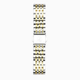 Accurist Dress Diamond Ladies Watch | Silver Stainless Steel Case & Two Tone Bracelet with White Mother of Pearl Dial | 28mm