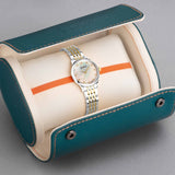 Accurist Dress Diamond Ladies Watch | Silver Stainless Steel Case & Two Tone Bracelet with White Mother of Pearl Dial | 28mm