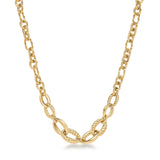 Chain Choker Necklace With 14K Gold Pvd Coating.|Bay04