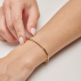 316L stainless steel bracelet and 14K gold pvd coating.|BAY15