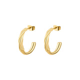 Hoop Earrings And 14K Gold Pvd Coating.|Bay27