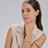 304 stainless steel tennis bracelet and clear cubic zirconia.|BEI093