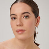 304 stainless steel big hoop earrings and clear cubic zirconia.|BEIE016