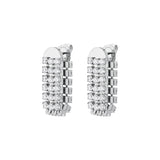Lobe Earrings And Clear Cubic Zirconia.|Beie027