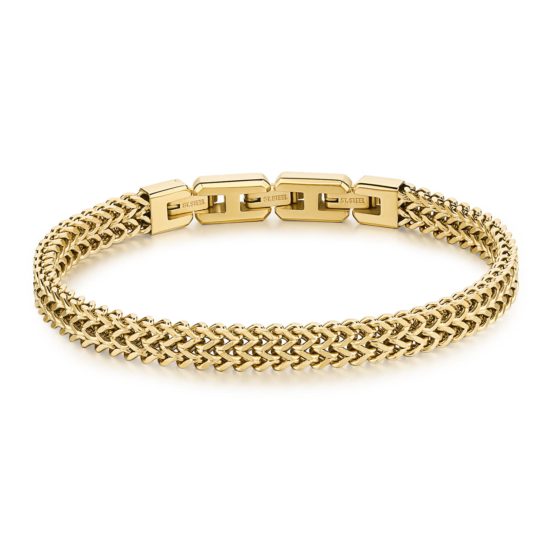 Chain Bracelet And 14K Gold Pvd Coating.|Bik100