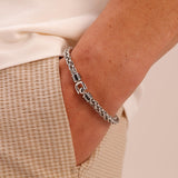 316L stainless steel bracelet with black enamel.|BKC11