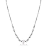 Ball Chain Necklace With A Shell Pearl.|Bpc03