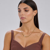 316L stainless steel ball chain necklace with 14K gold pvd coating and a shell pearl.|BPC04