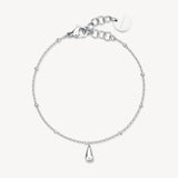 316L stainless steel bracelet with drop-shaped pendant.|BPC17