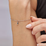 316L stainless steel bracelet with drop-shaped pendant.|BPC17